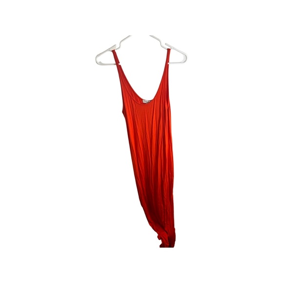 RED FITTED MIDI BABATON DRESS - Picture 2 of 4